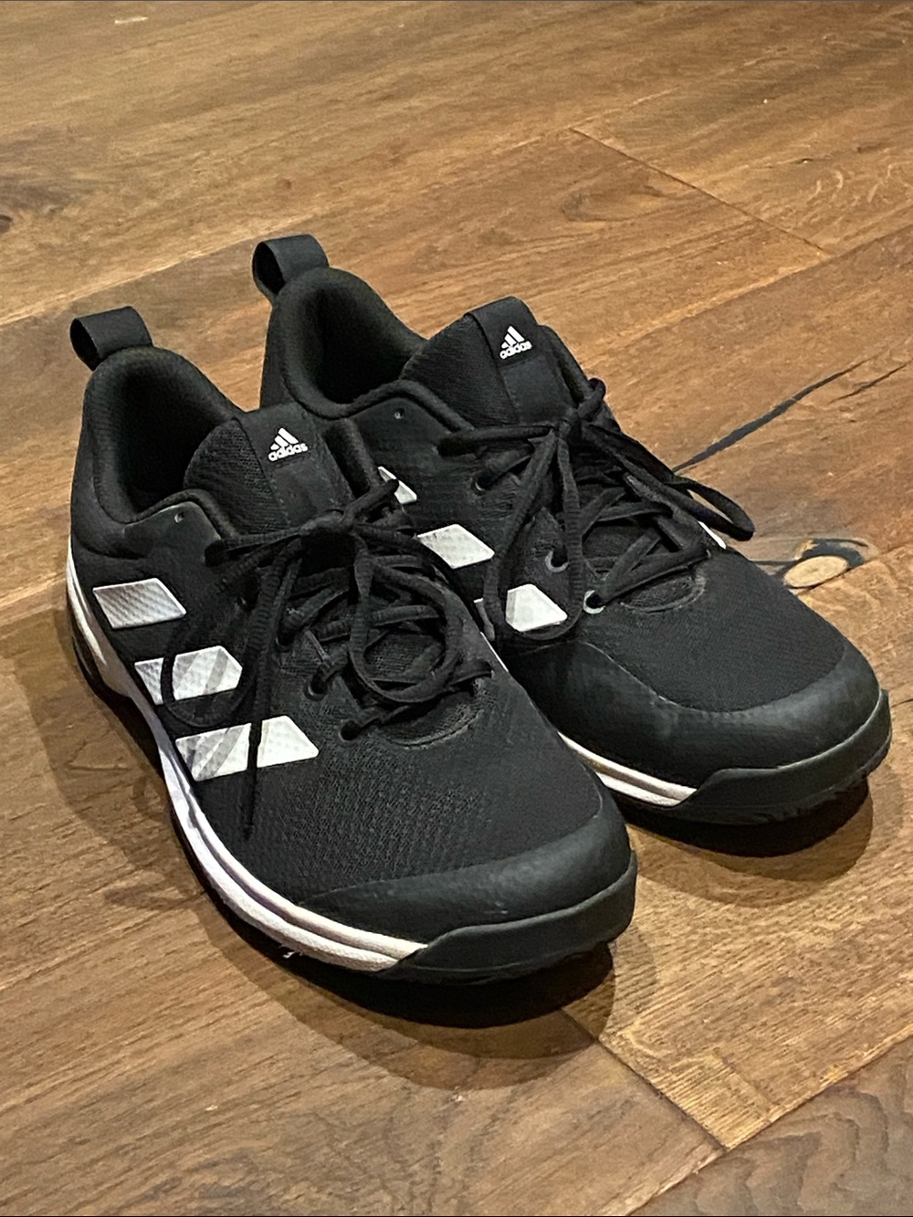 Adidas Men’s Black and White Athletic Sneakers